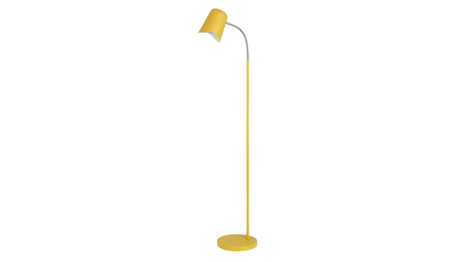 Pastel Ellipse Adjustable Head with Wave Edge Slim Floor Lamp - Matte Yellow