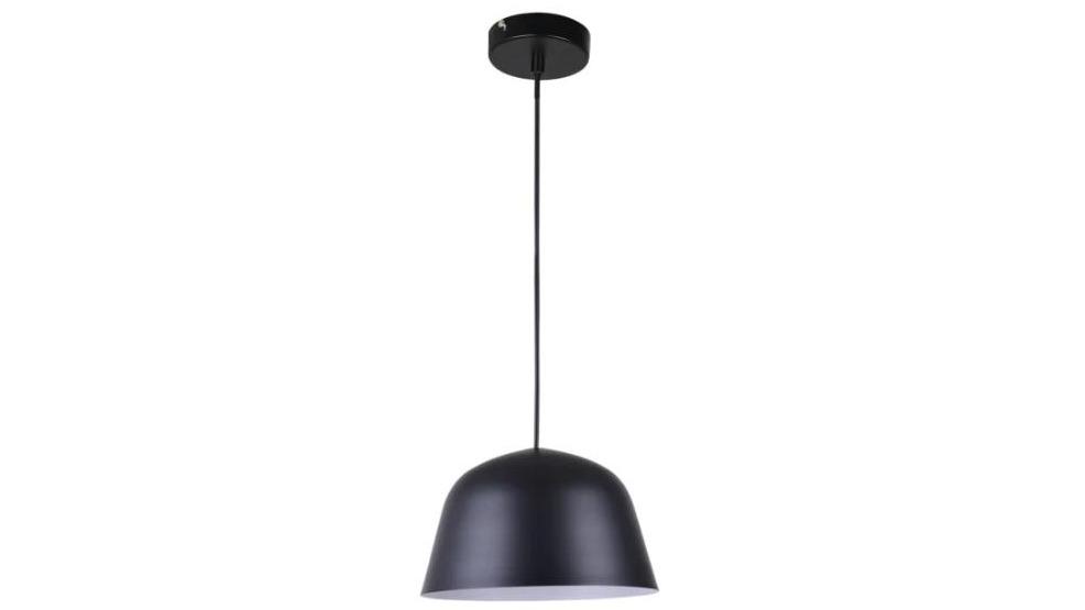 Pastel Scandinavian Angled Dome Pendant Light - Matte Black