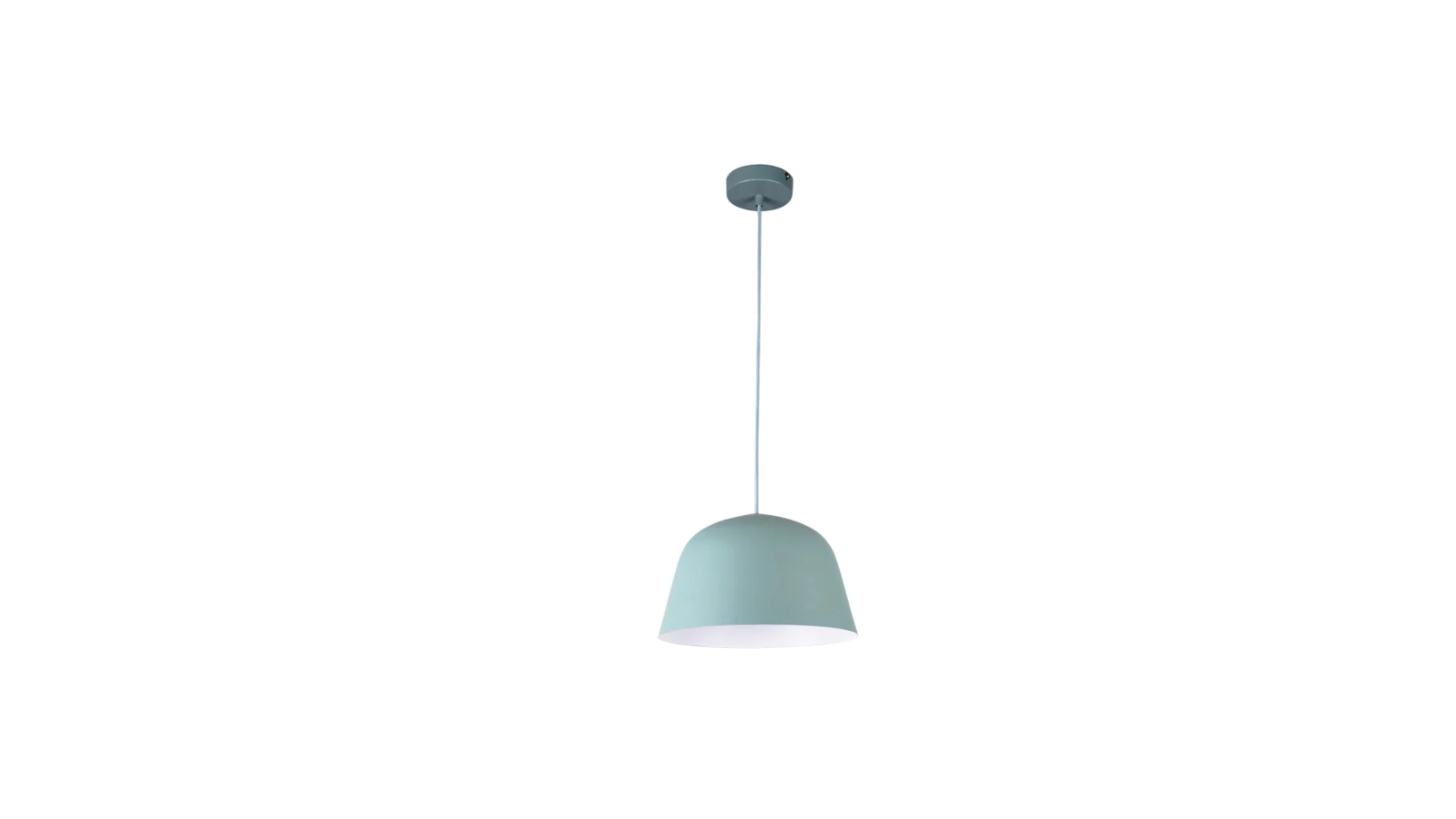 Pastel Scandinavian Angled Dome Pendant Light - Matte Green