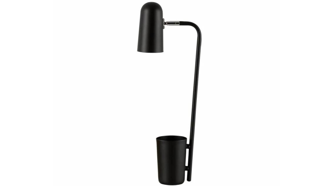 Pastel Scandinavian Ellipse Ajustable Head Table Lamp with Pen Container - Matte Black