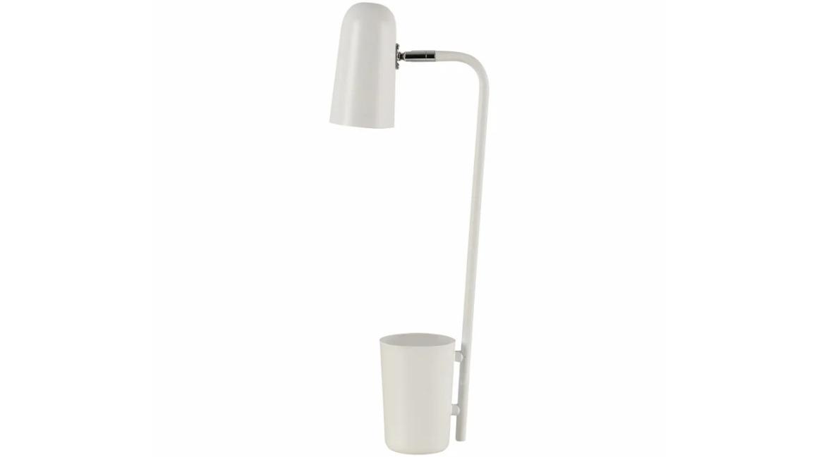 Pastel Scandinavian Ellipse Ajustable Head Table Lamp with Pen Container - Matte White