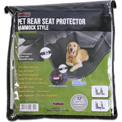 My Car Premium Pet Car Cover Waterproof Back Seat Hammock Non-Slip Protector Mat