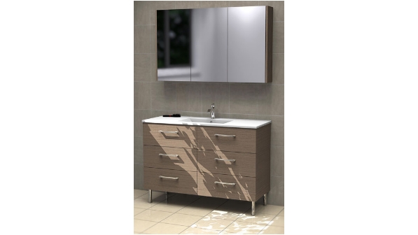 Timberline Paxton 750mm Wall-Hung Vanity with Centre Bowl Regal Mineral Composite Top