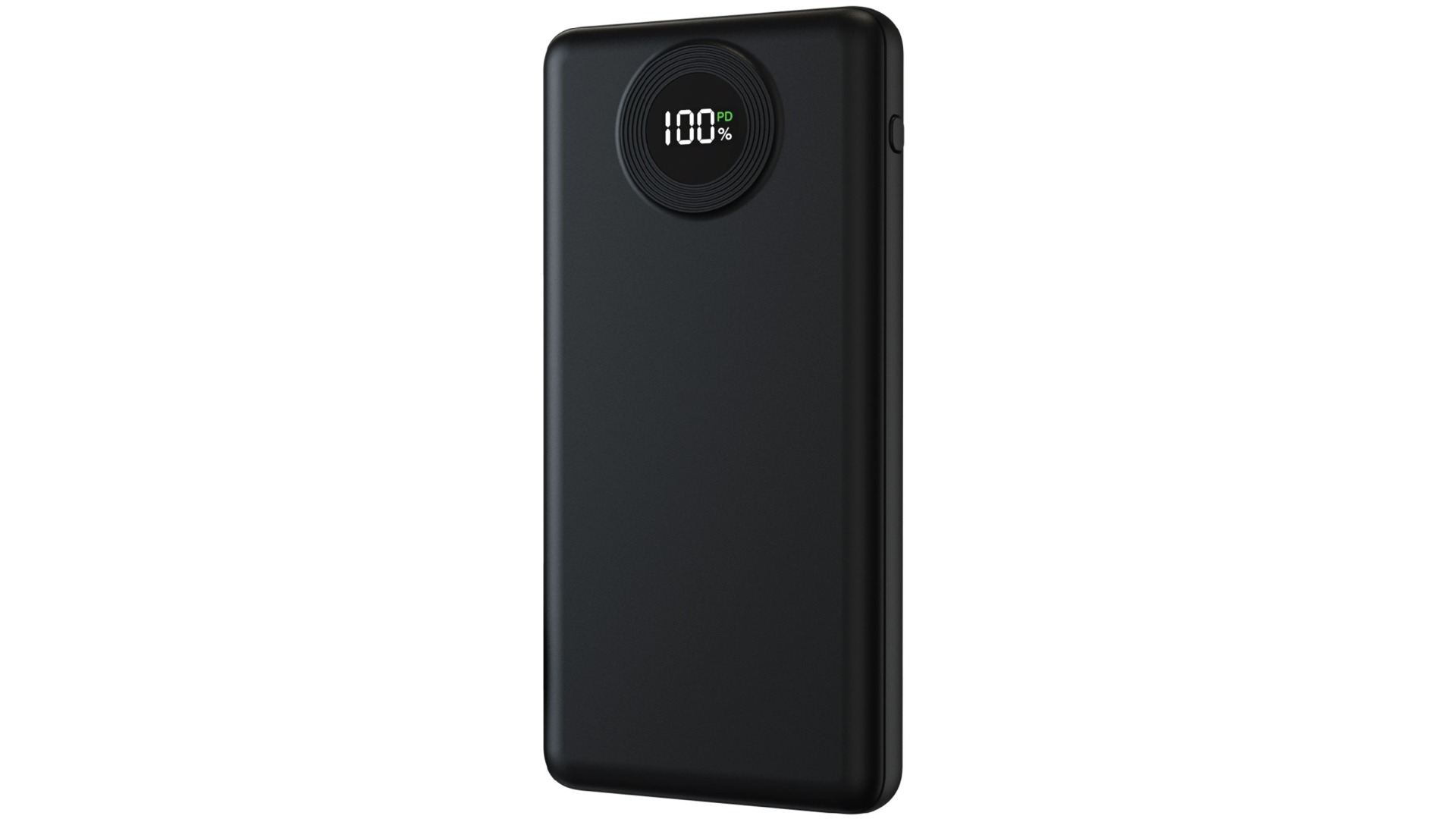 Laser 10000mAh Power Bank with LED Battery Display - Black