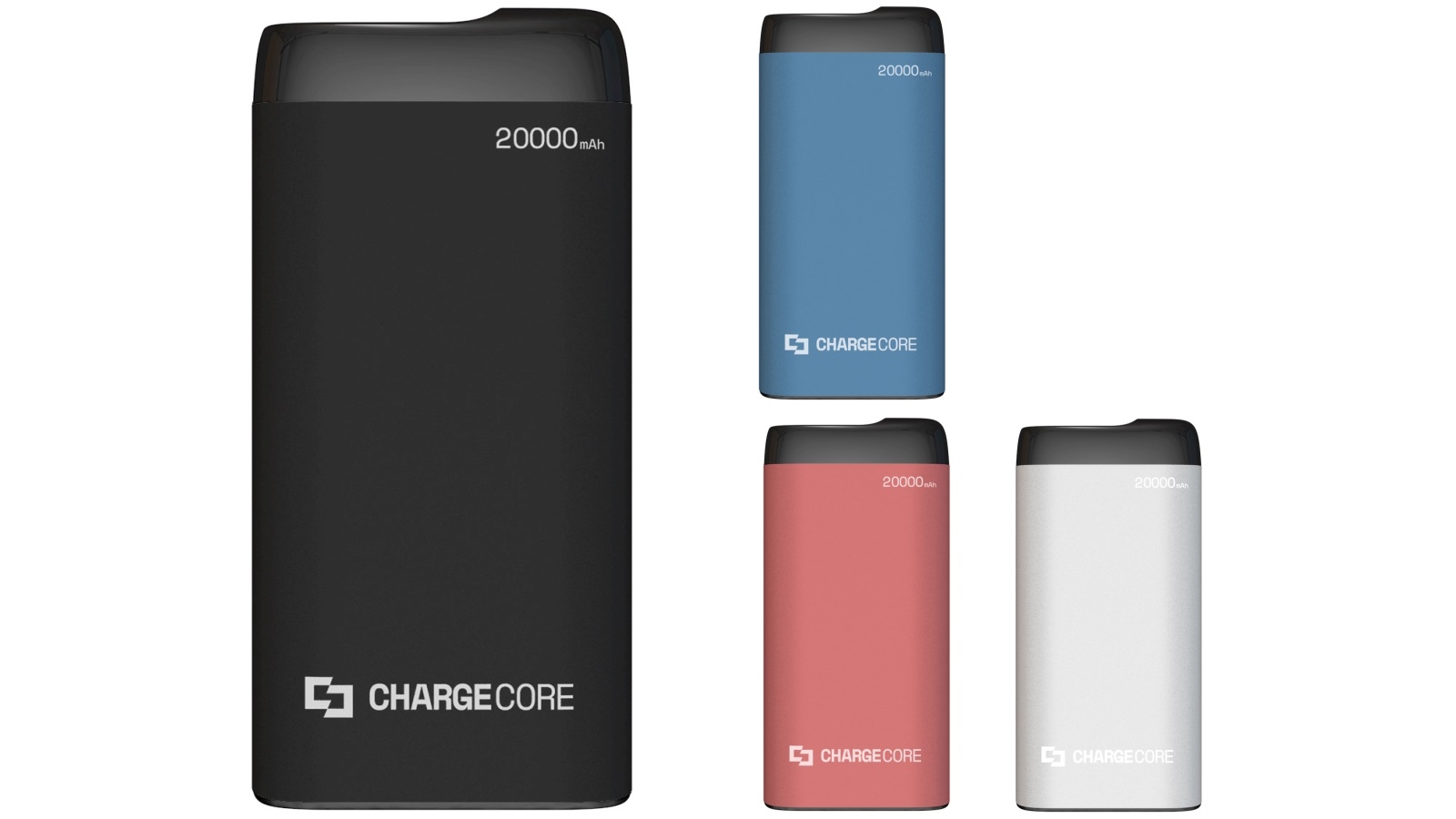 Laser 20000mAh Charge Core Powerbank- Black