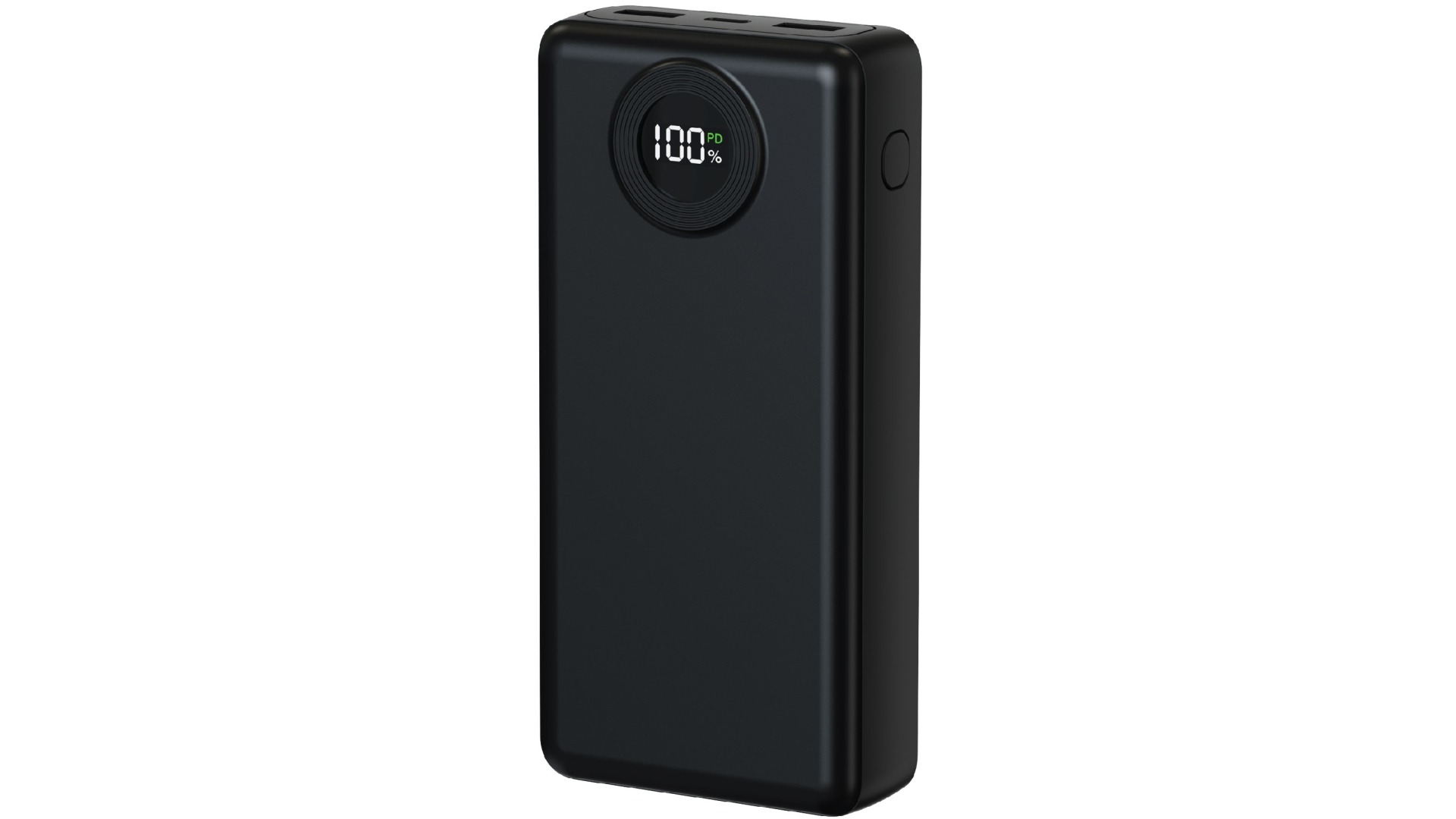 Laser 20000mAh Power Bank with LED Battery Display - Black