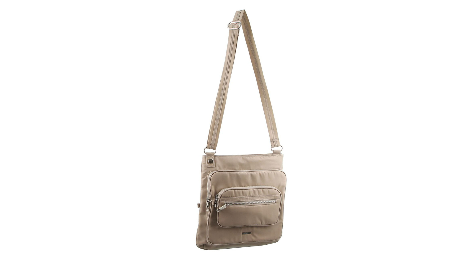 Pierre Cardin Anti-Theft Cross Body Bag – RFID Slash Proof, Taupe Nylon, Men's Travel Casual