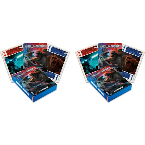 Aquarius 2 Piece Godzilla Standard Deck vs Kong Family Poker Gaming Card