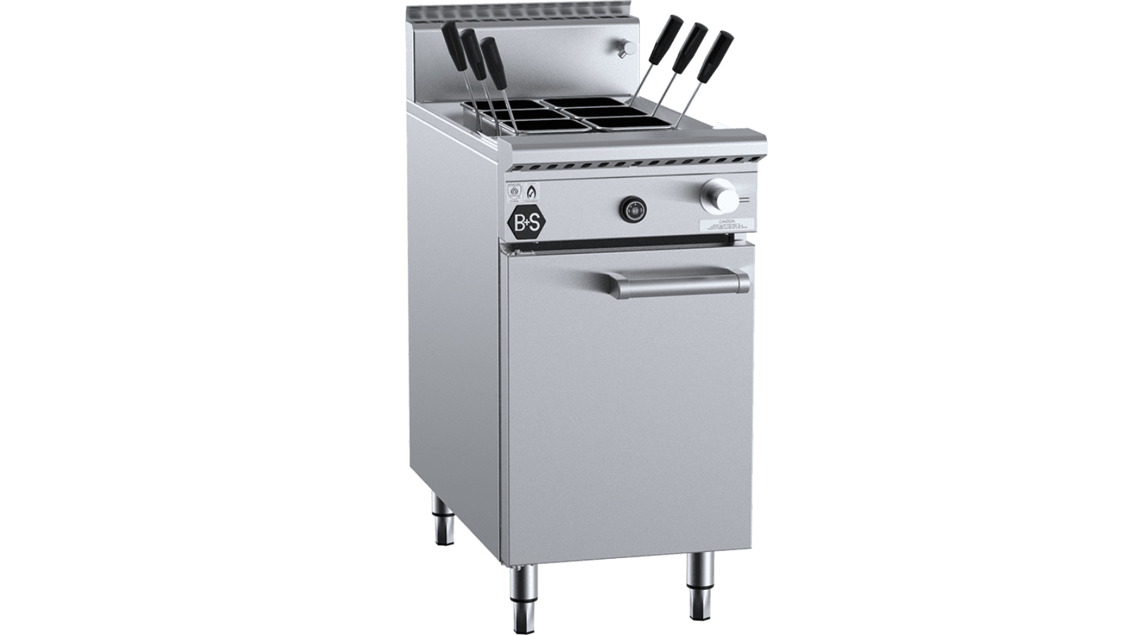 B plus S Black 6 Basket LPG Pasta Cooker