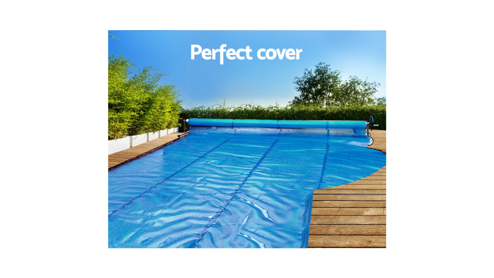 Aqua Buddy Adjustable Solar Swimming Pool Cover Roller Blanket - 9.5 x 5 Metre
