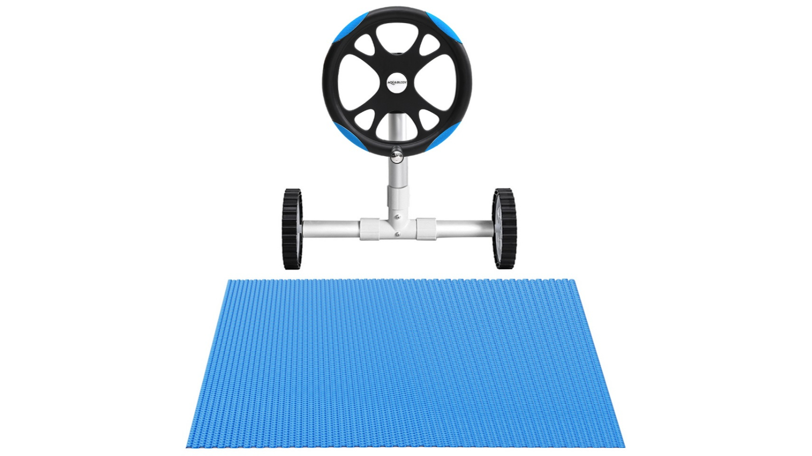 Aqua Buddy 950 x 500cm Blue Solar Pool Cover with 555cm Roller