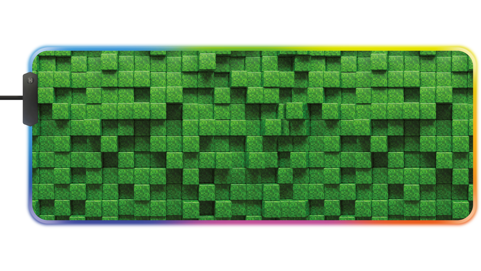 Powerwave RGB XL Gaming Mouse Pad - Grass Block