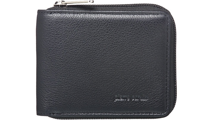Pierre Cardin Zip-Around Mens Italian Leather Wallet