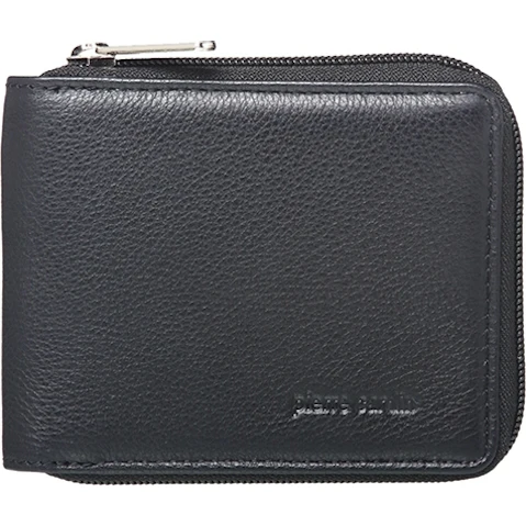 Pierre Cardin Zip-Around Mens Italian Leather Wallet