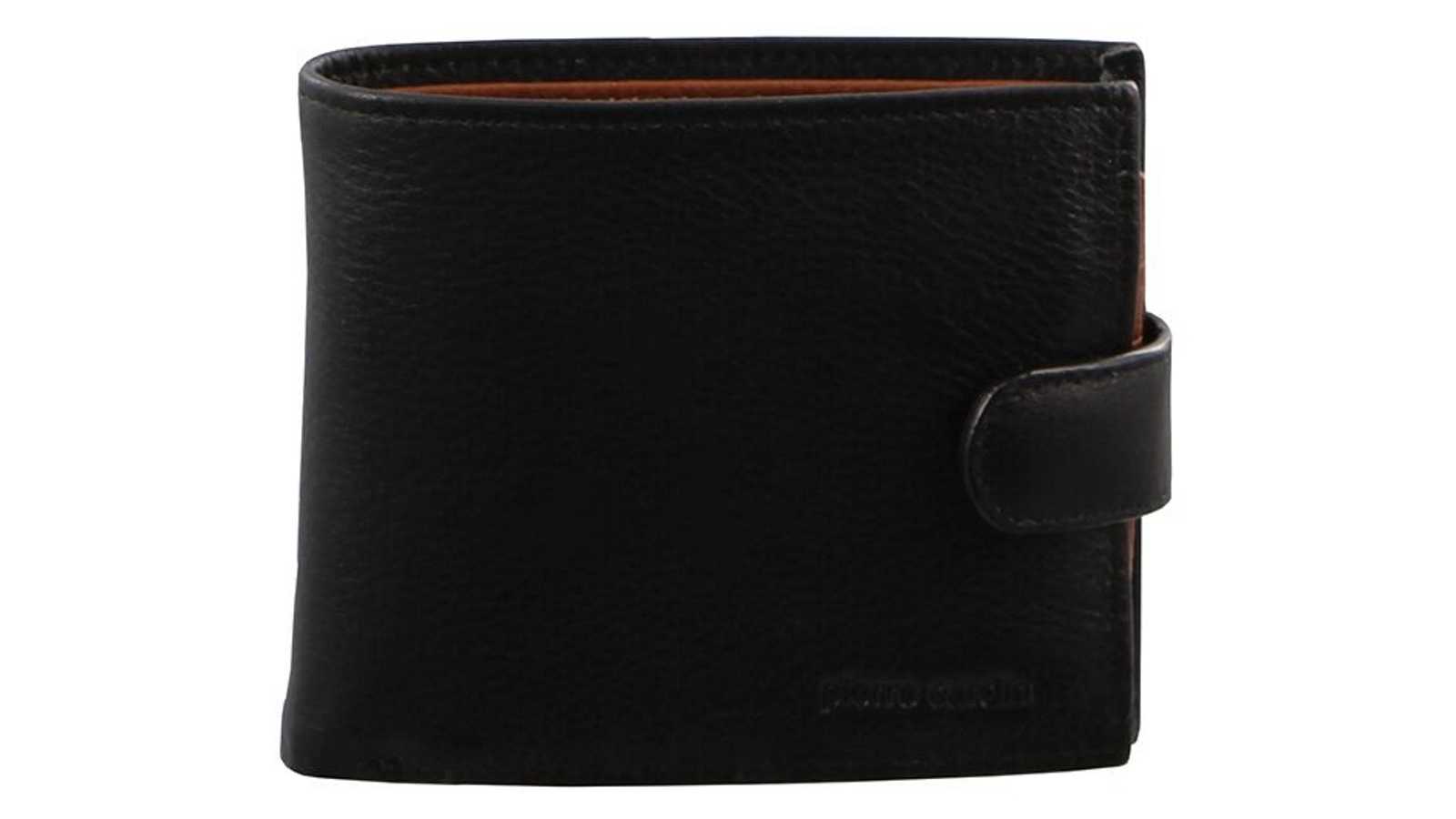 Pierre Cardin Large Italian Leather Mens Wallet - Black/Cognac