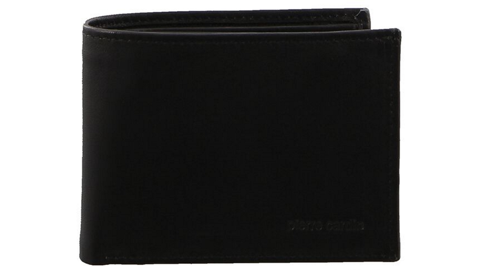 Pierre Cardin Small Italian Leather Mens Wallet - Black/Cognac