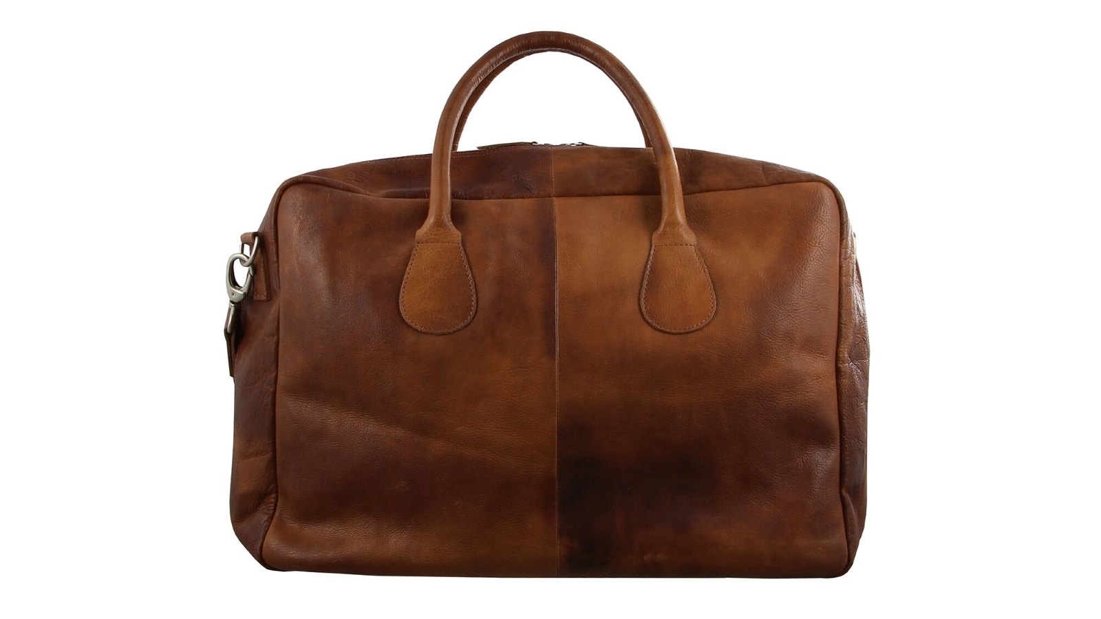 Pierre Cardin Rustic Travel Leather Bag - Cognac