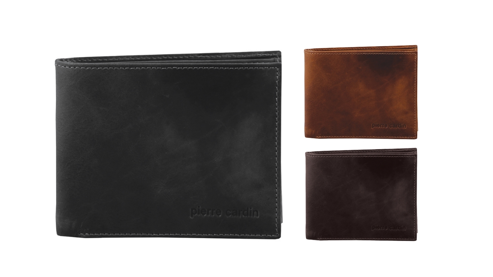 Pierre Cardin Rustic Leather Bi-Fold Men Wallet