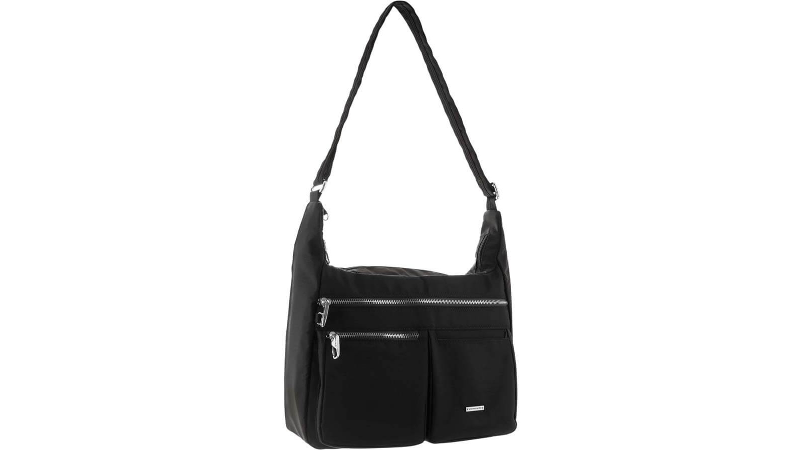 Pierre Cardin Slash-Proof Cross Body Bag - Black