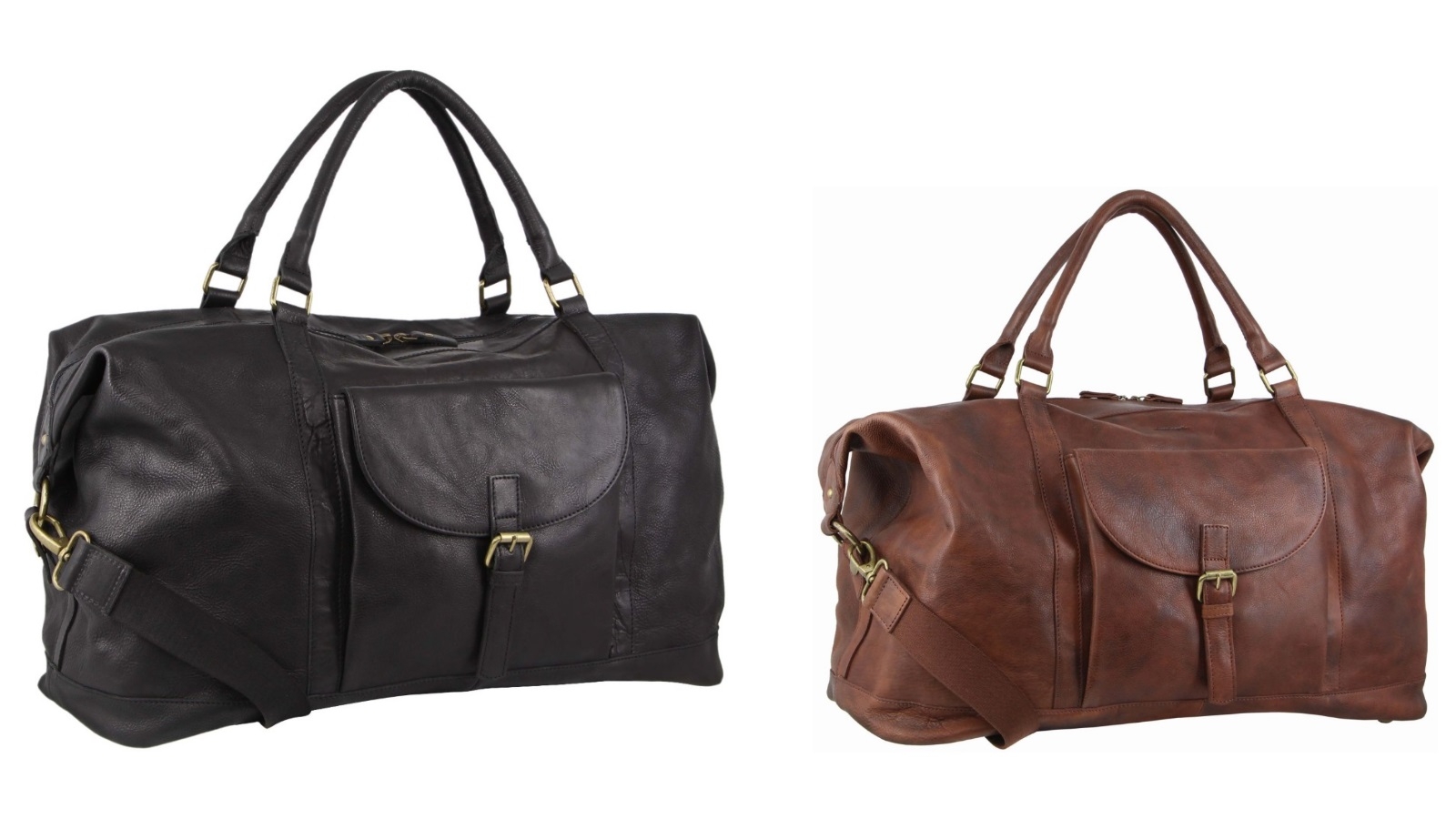 Pierre Cardin Rustic Leather Overnight Bag
