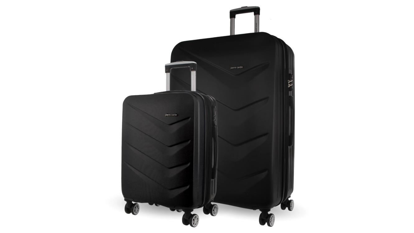 Pierre Cardin Large + Cabin Hard-Shell Set - Black
