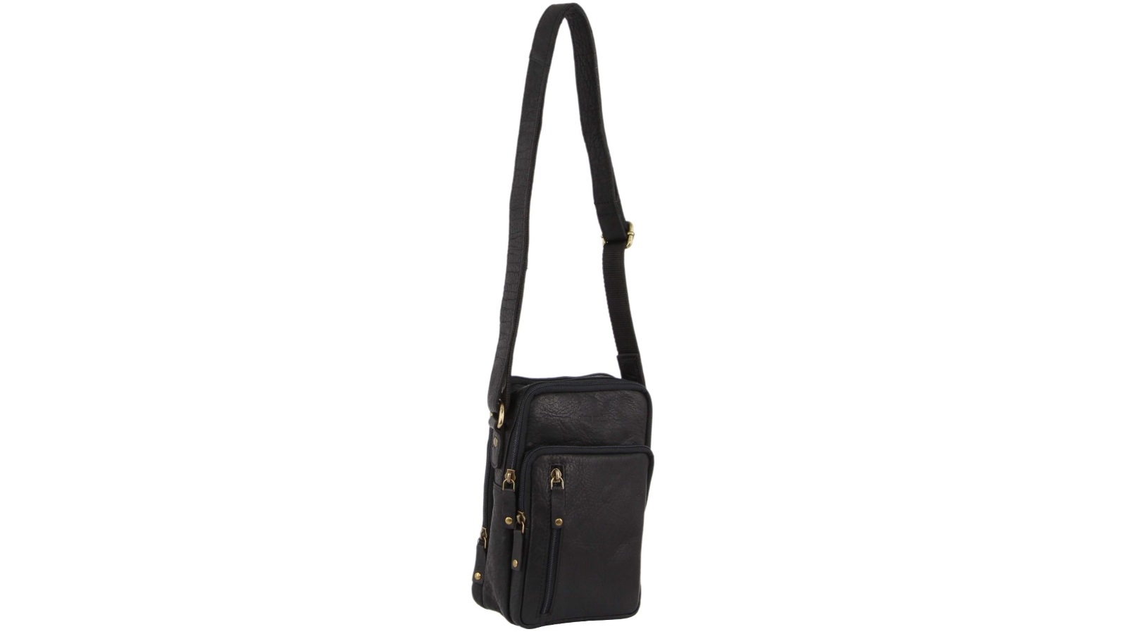 Pierre Cardin Rustic Leather Bag - Black