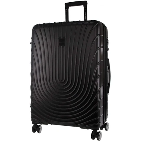 Pierre Cardin 70cm Black Hard Suitcase - Medium