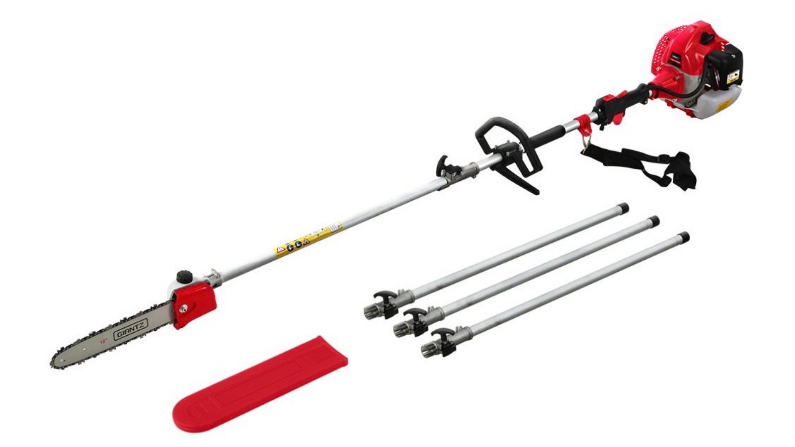 Giantz 65cc Pole Chainsaw Petrol - Red
