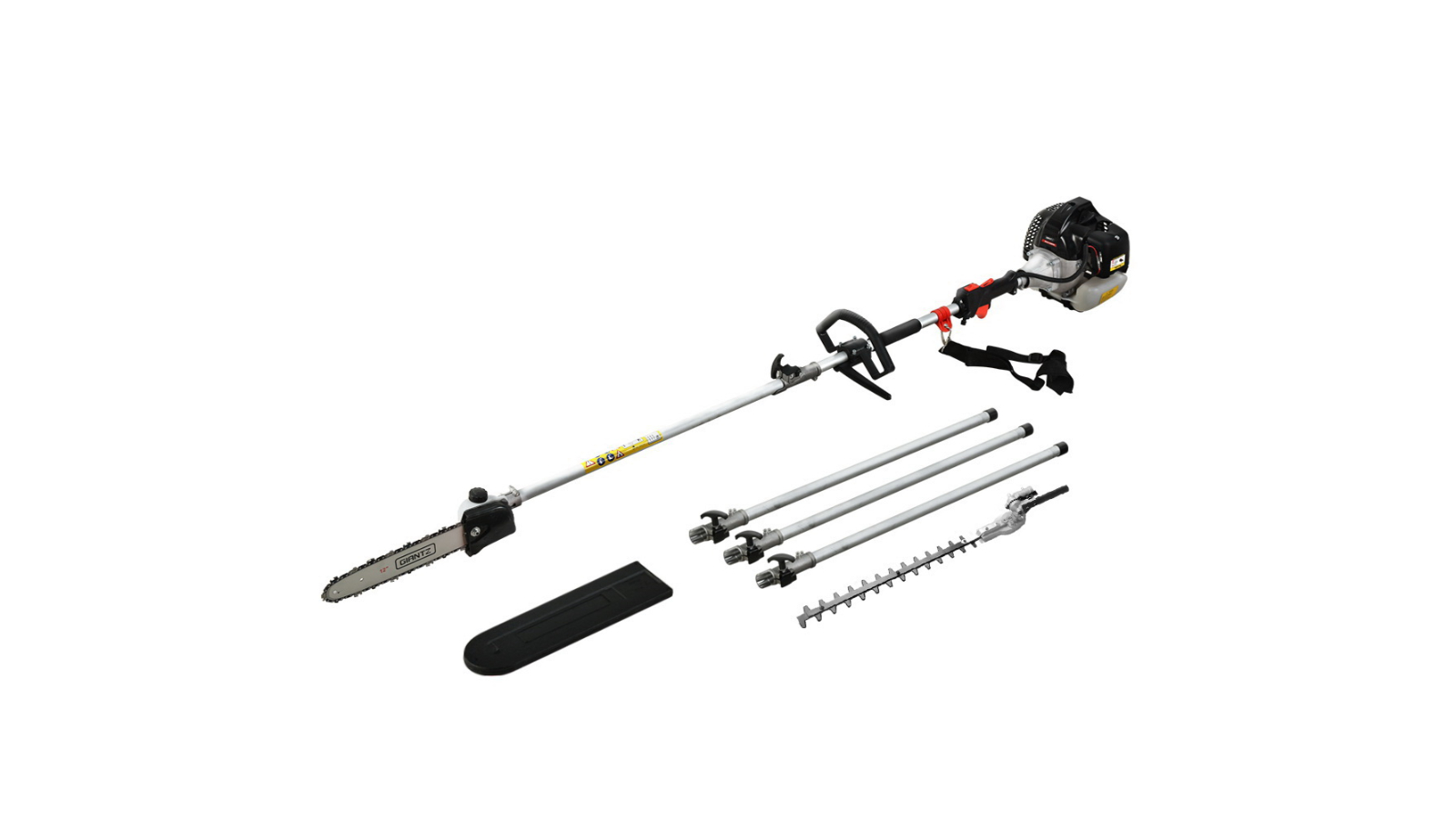 Giantz 2-in-1 Petrol Pole Chainsaw and Hedge Trimmer with Brush Cutter and Pruner