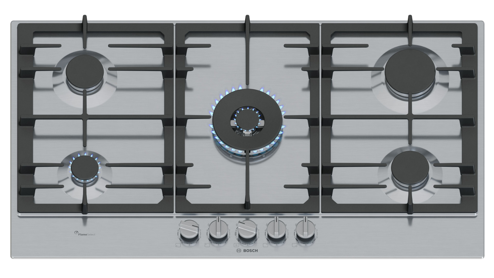 Bosch  90cm Series 6 Gas Cooktop - Stainless Steel