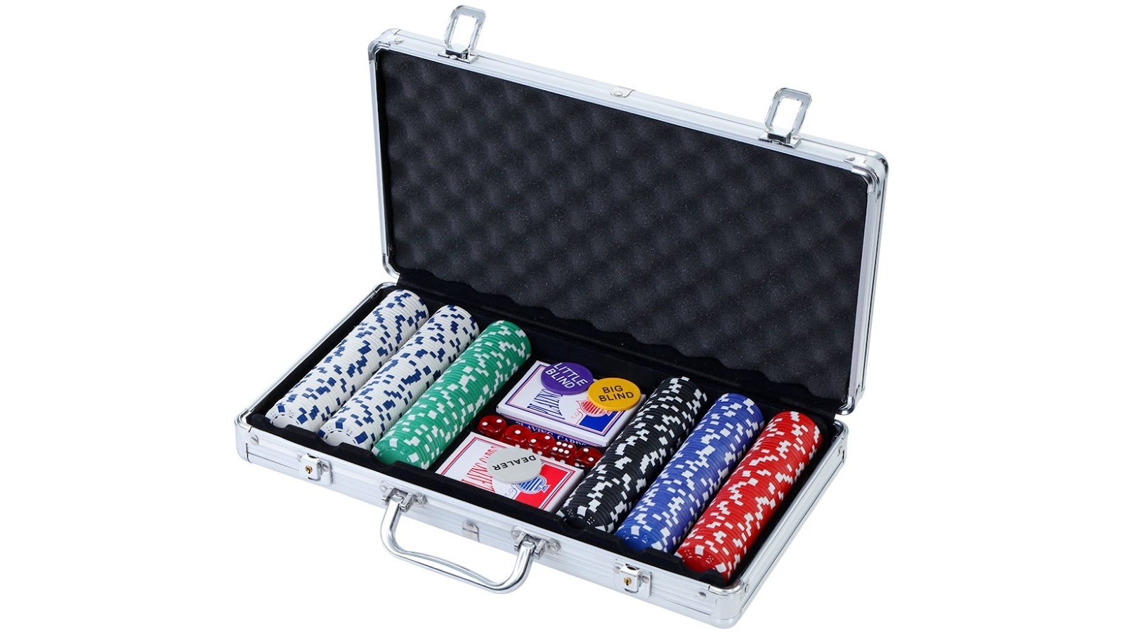 Poker Chip Set 300PC Chips Cards Dice