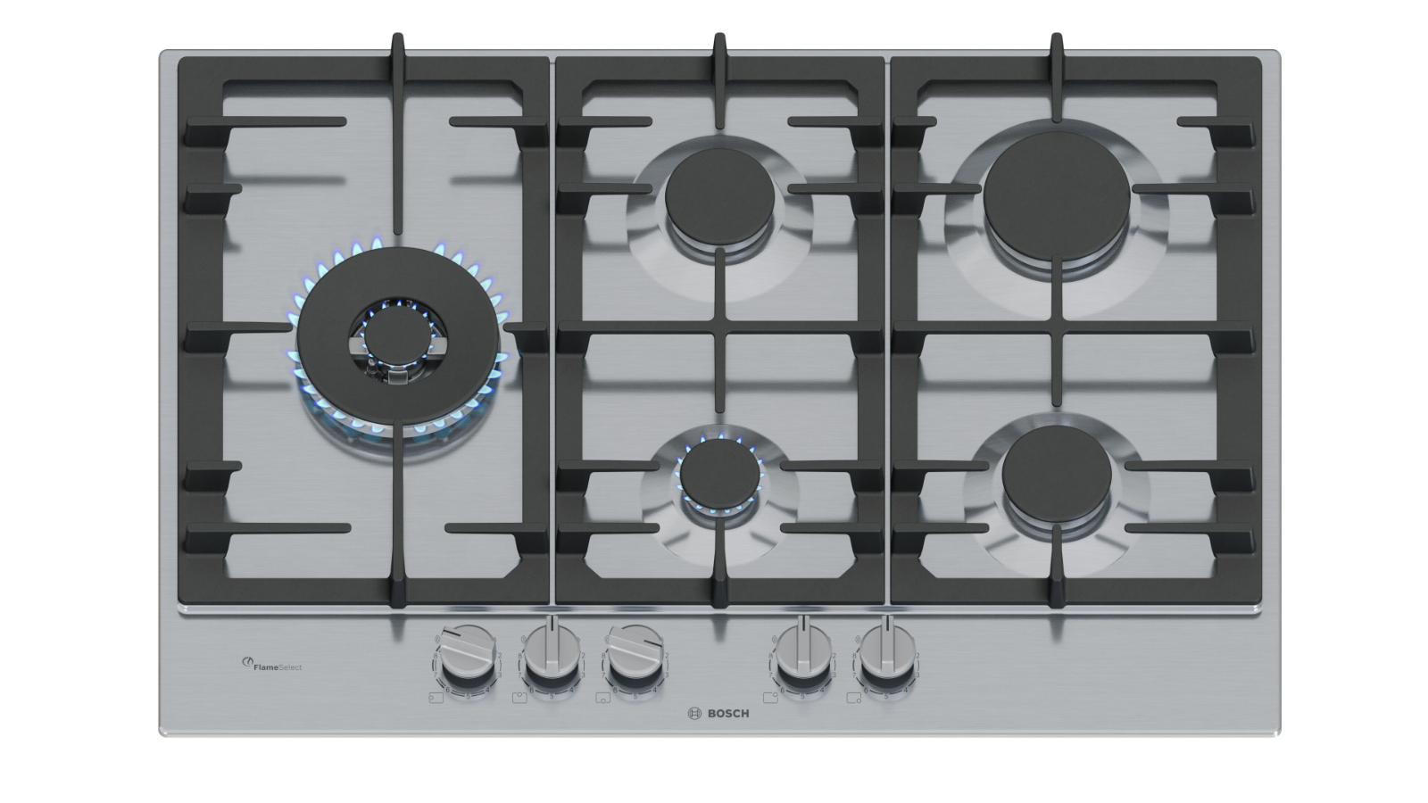 Bosch 75cm Series 6 Gas Cooktop - Stainless Steel