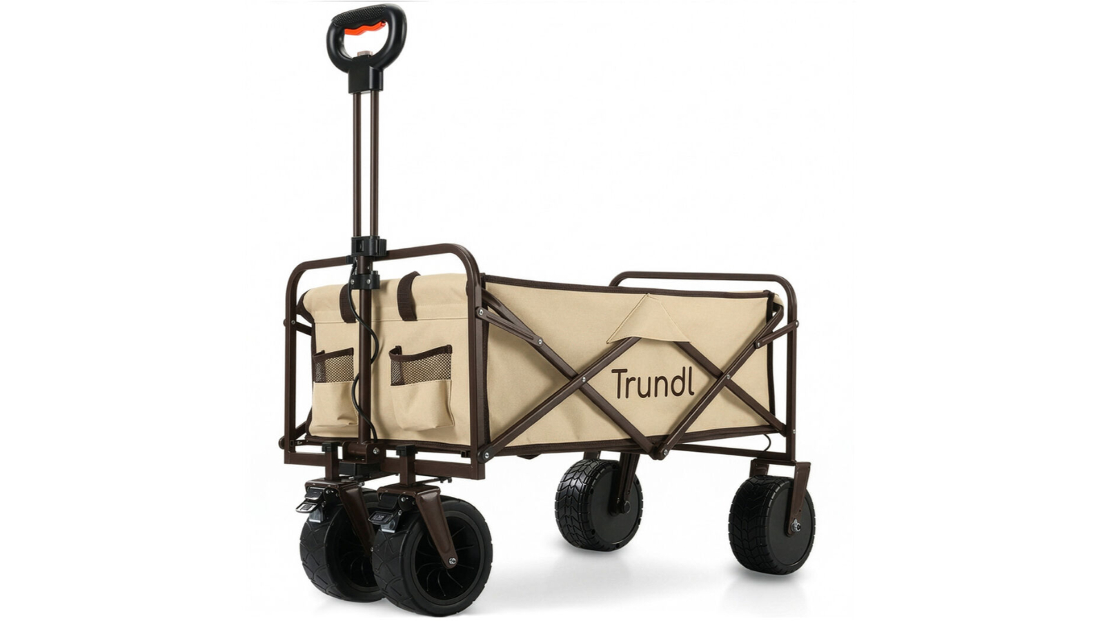 Trundl 106Litre Electric Folding Pull Cart - Cream