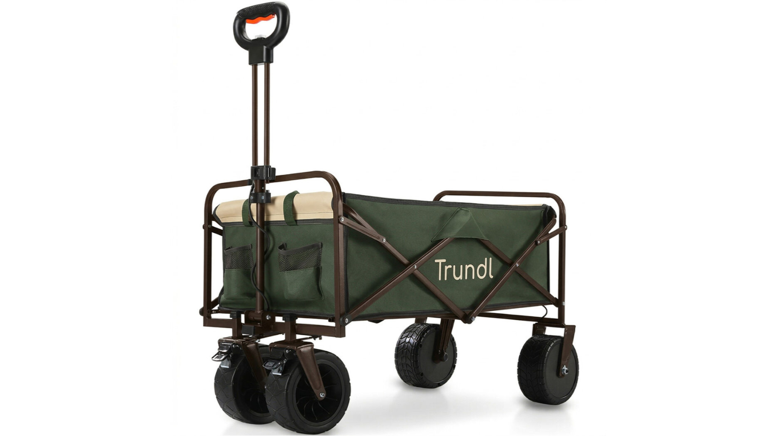 Trundl 106 Litre Electric Folding Pull Cart - Green