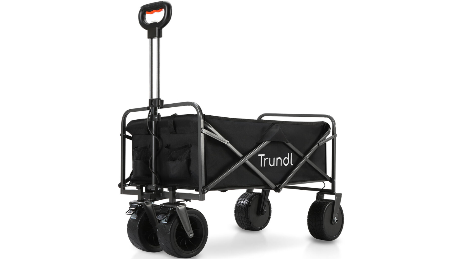 Trundl 106 Litre Electric Folding Pull Cart - Black