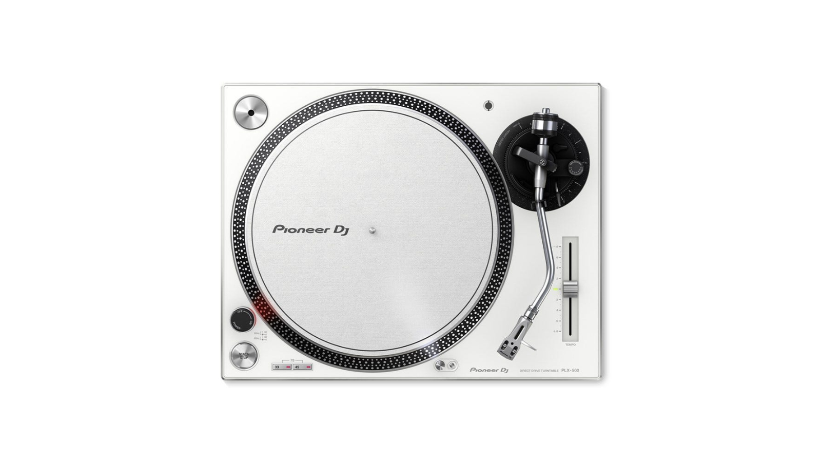 Pioneer DJ High-Torque Direct Drive Turntable Headshell with Cart and Stylus - White