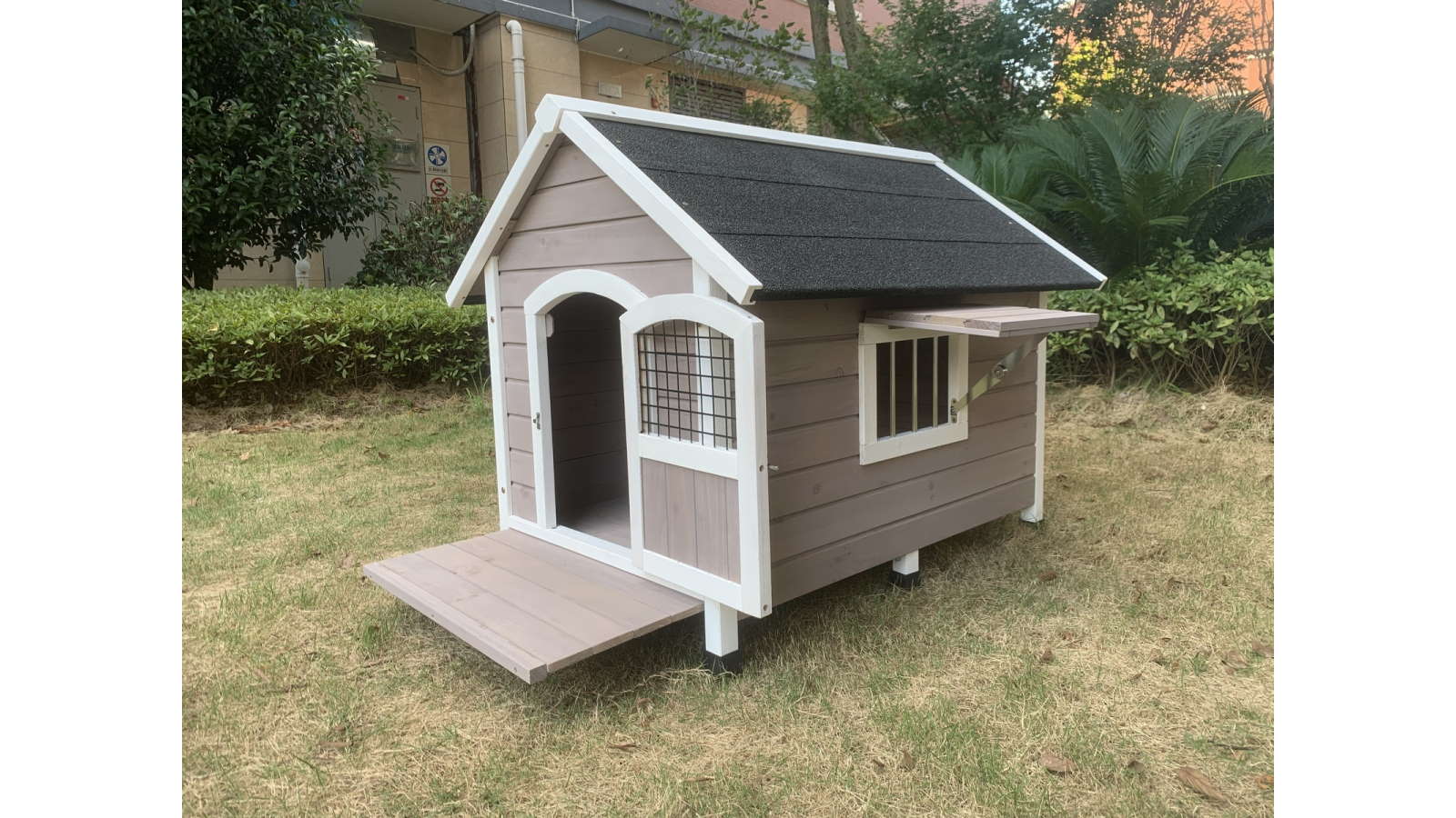 YES4PETS Extra Large Timber Dog Kennel House Cabin with Door Harvey