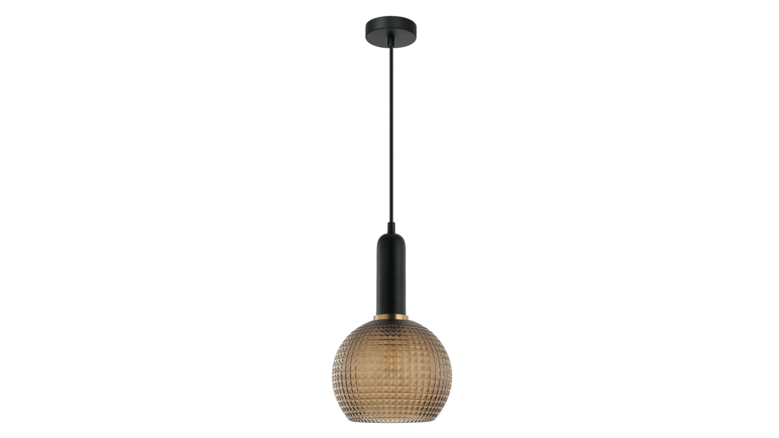 Pelota Modern Segmented Wine Glass Interior Pendant Light - Amber