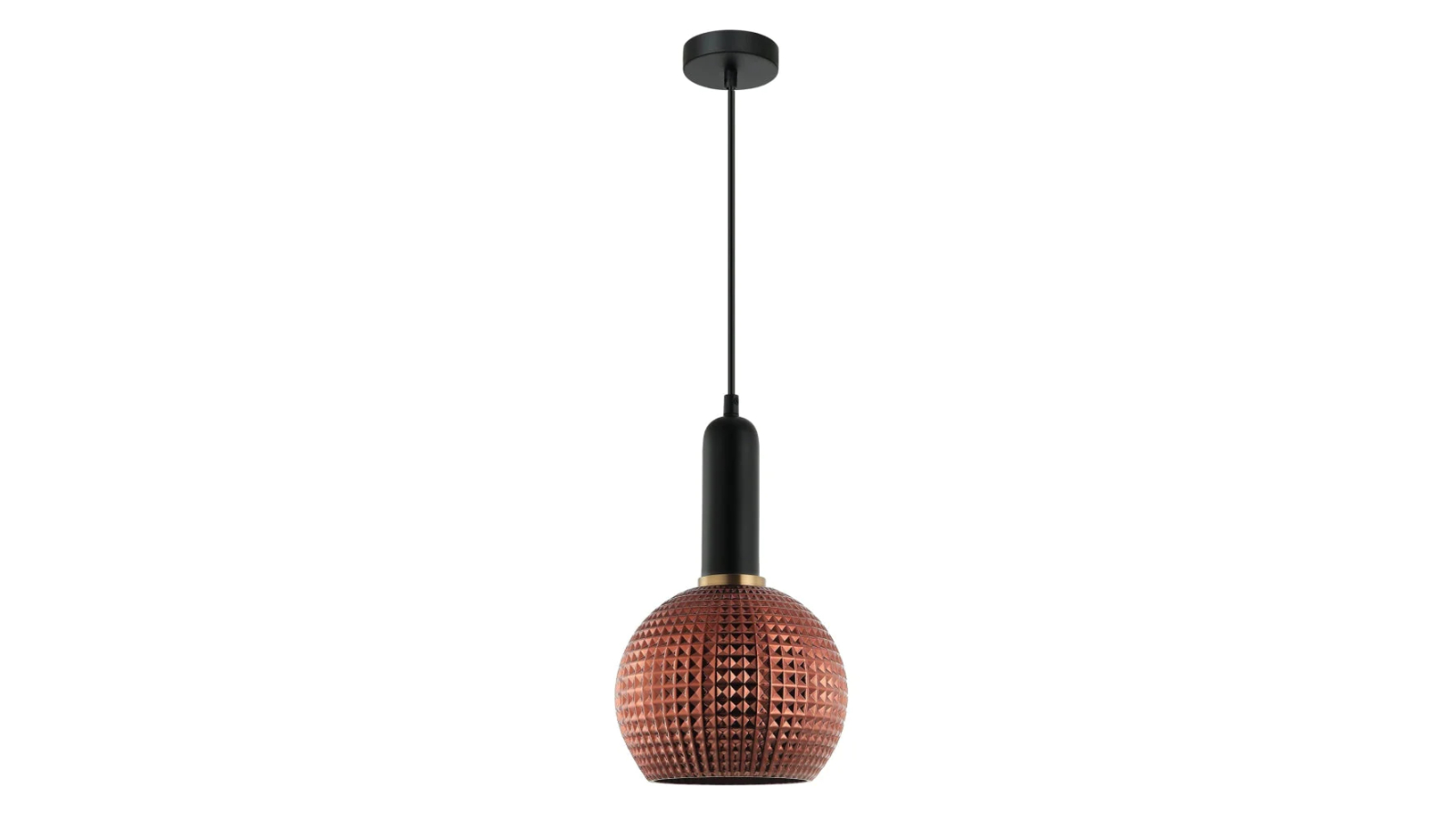 Pelota Modern Segmented Wine Glass Interior Pendant Light - Copper