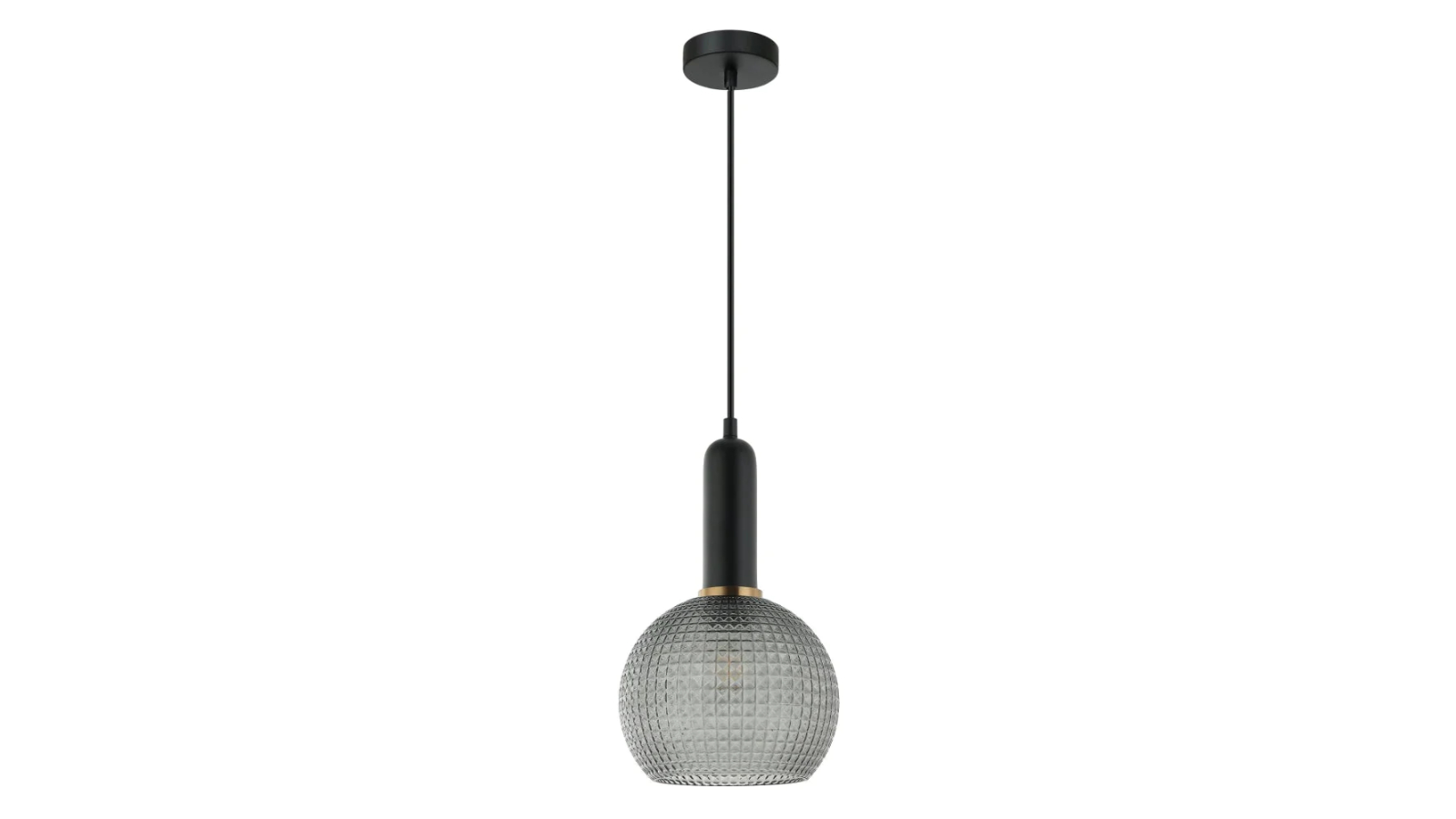 Pelota Modern Segmented Wine Glass Interior Pendant Light - Smokey Black