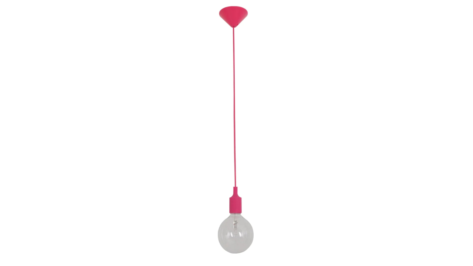 2metre Cable Silicon Suspension Minimalist Industrial Pendant Light - Pink