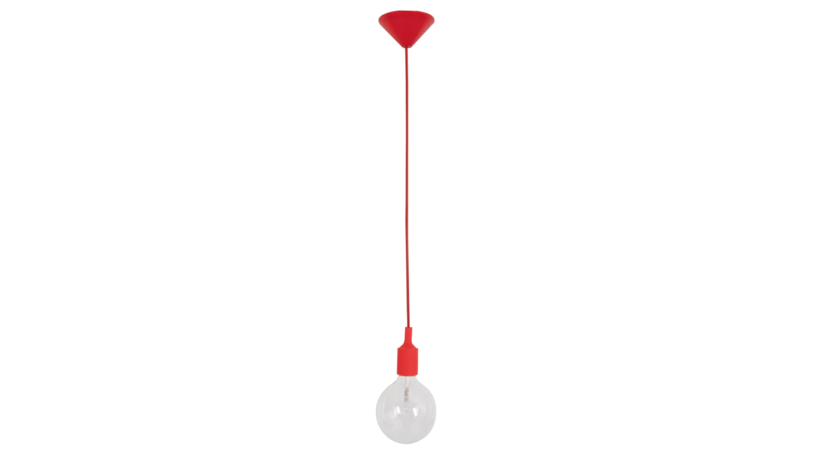 1metre Cable Silicon Suspension Minimalist Industrial Pendant Light - Red