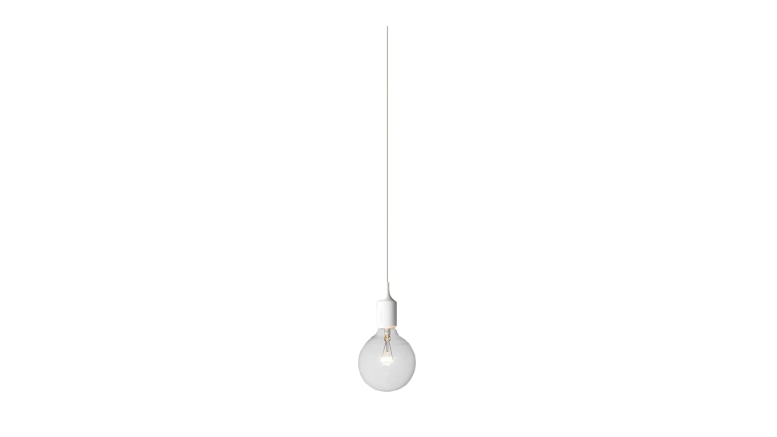 2metre Cable Silicon Suspension Minimalist Industrial Pendant Light - White