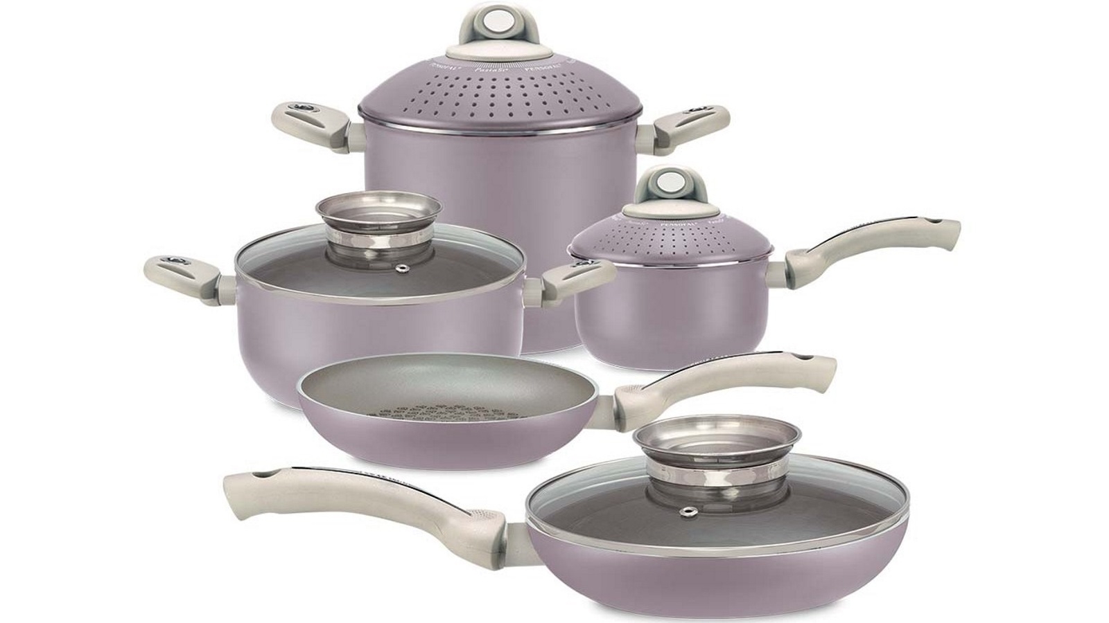 Pensofal 9 Piece Cookware Set - Rose Pink