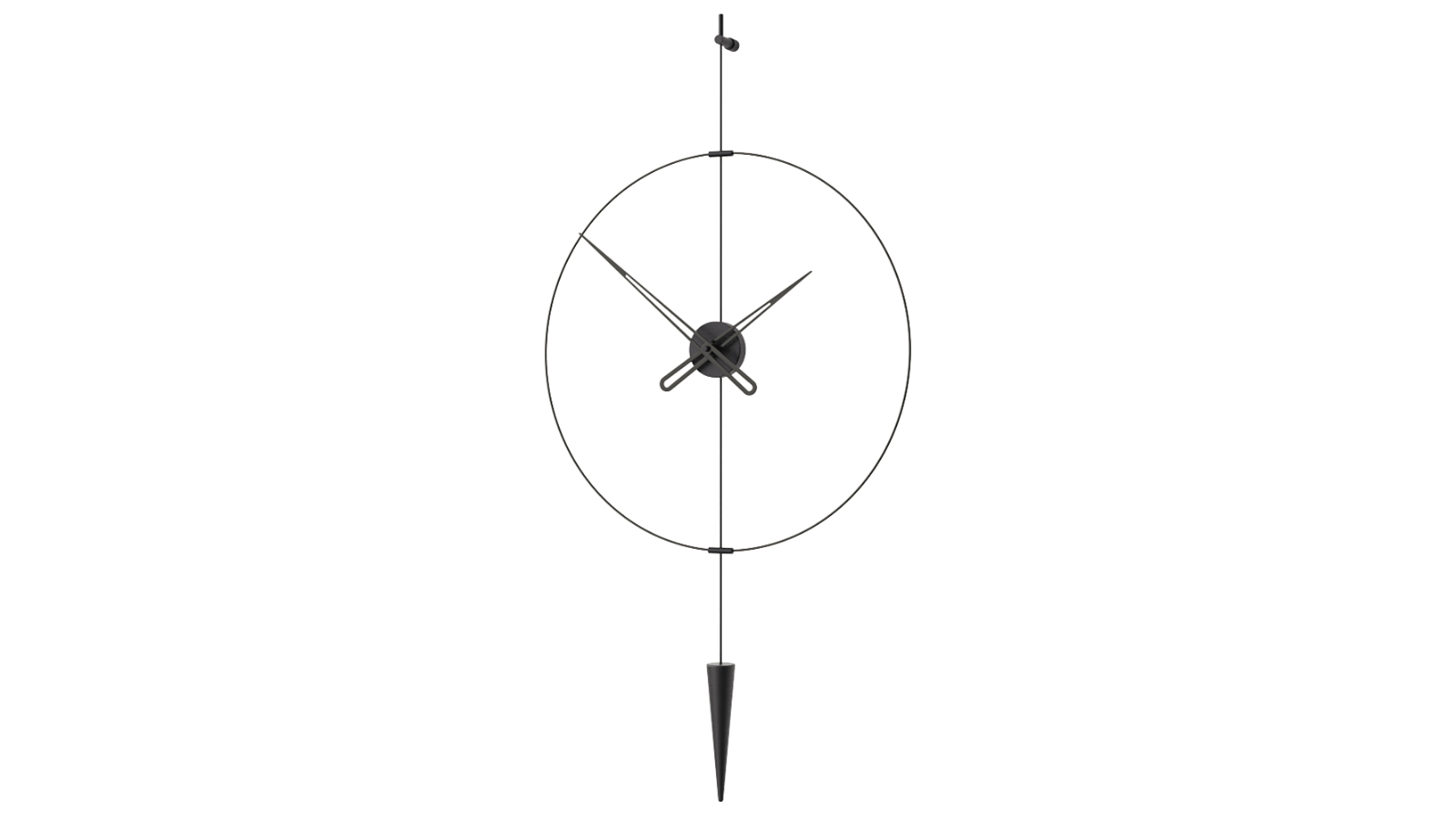 Mclocks 60 Pendulum Plus Wall Clock - Black/Black