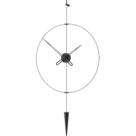 Mclocks 60 Pendulum Plus Wall Clock - Black/Black