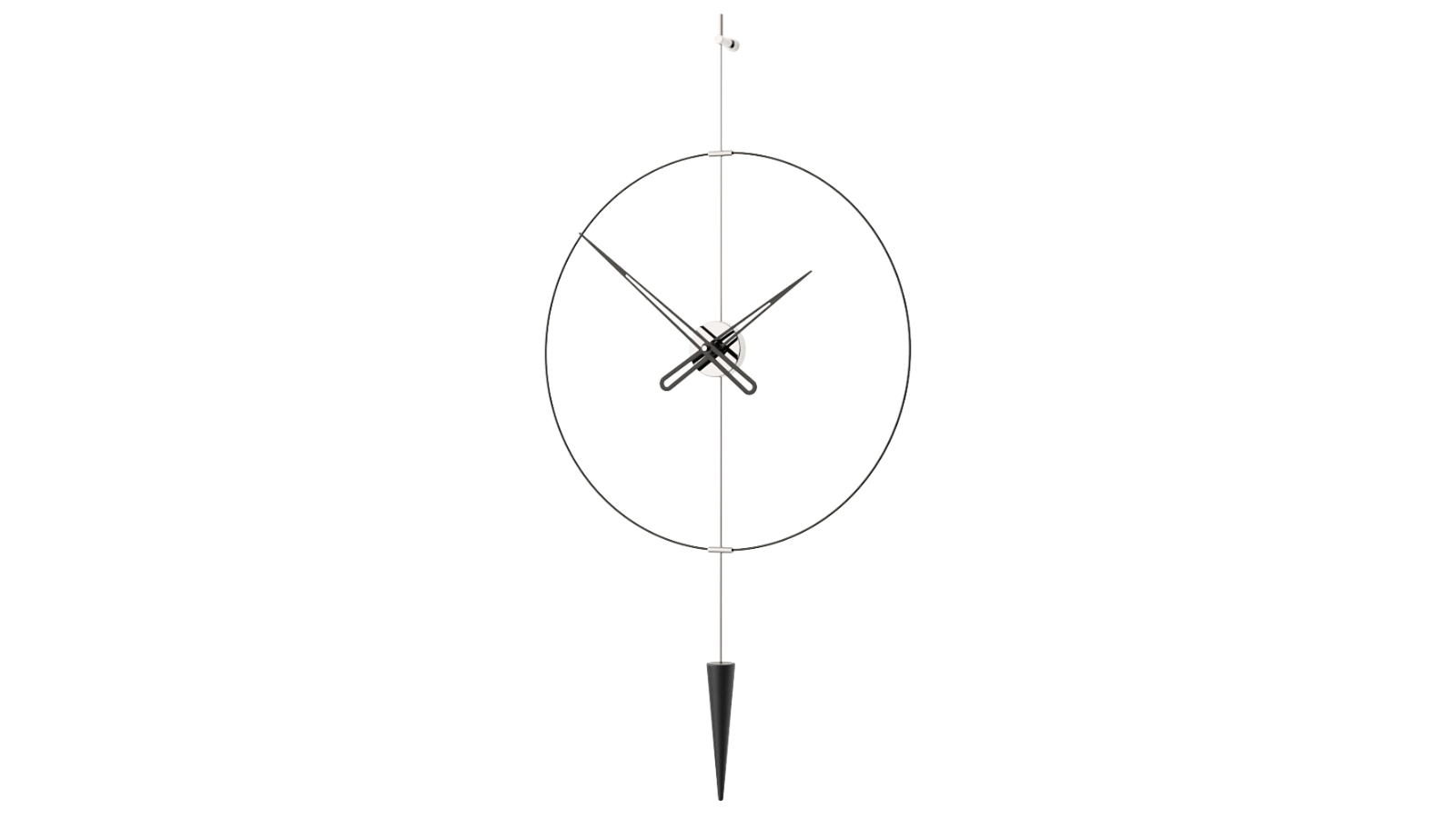 Mclocks 60 Pendulum Plus Wall Clock - Chrome/Black