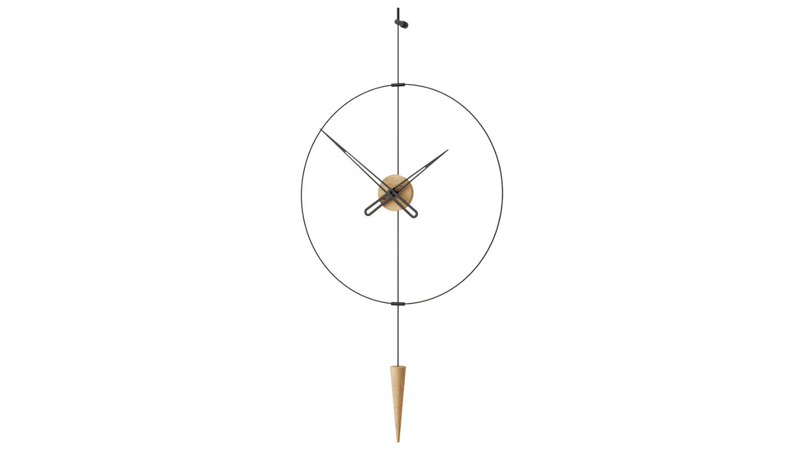 Mclocks 60 Pendulum Plus Wall Clock - Oak Black