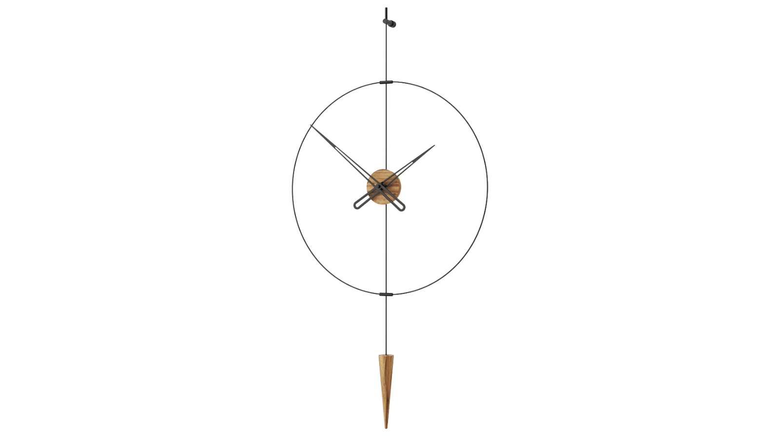 Mclocks 60 Pendulum Plus Wall Clock - Walnut Black