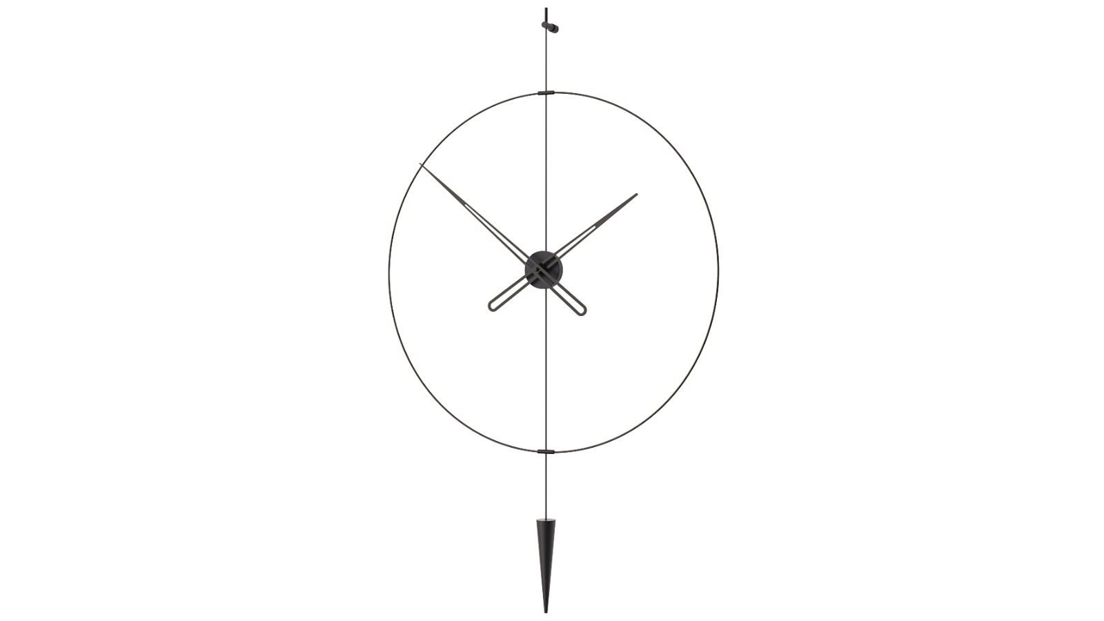 Mclocks 80 Pendulum Plus Wall Clock - Black/Black